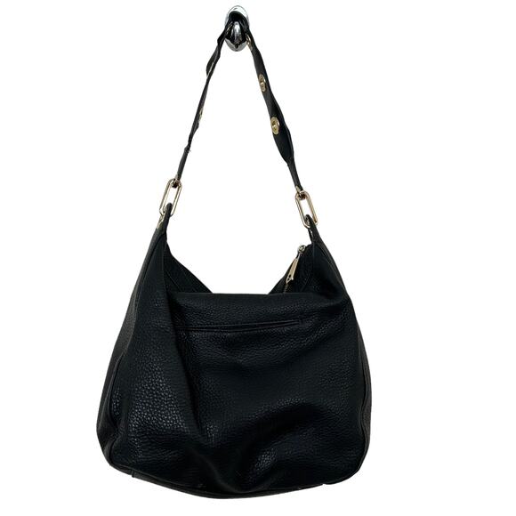 Michael Kors Black Leather Shoulder Bag Grommet Strap - Picture 4 of 8